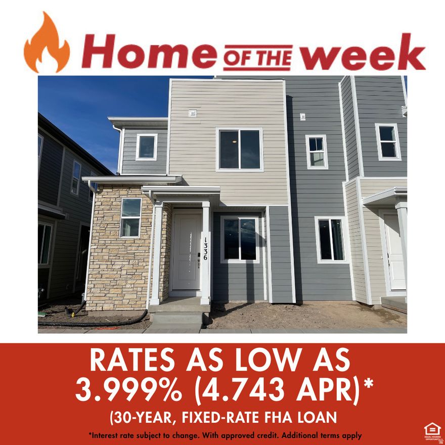 LIMITED-TIME BUILDER INCENTIVE! Qualify for a rate as low as 3.99% fixed 30yr rate on FHA/VA loan. Contract by 12/07/25 CLOSE by 12/31/25 Restrictions apply: Contact us for more information *** Discover this charming Boston home, ready for quick move-in! Included features: an inviting covered entry; a relaxing living room; a well-appointed kitchen offering a center island, a built-in pantry, and an adjacent dining area; a convenient powder room; an eye-catching primary suite showcasing a roomy walk-in closet and a private bath; two secondary bedrooms with a shared hall bath; an upstairs laundry; and a cheerful covered patio. This home also boasts quartz countertops throughout. Visit today!