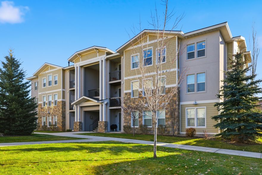 Beautifully maintained third-floor corner unit featuring vaulted ceilings, gas fireplace, a bright and airy open layout, and beautiful mountain views that fill the space with natural light. Enjoy peaceful, unobstructed scenery from your private balcony-perfect for morning coffee or evening sunsets. This condo includes two dedicated parking spaces (one covered), a private storage closet right outside your front door, and bike storage on the ground level for added convenience. Residents enjoy fantastic community amenities, including a heated seasonal pool, fitness center, pickleball court, playground, BBQ pavilion, and clubhouse. Ideally located just minutes from schools, the public library, shopping, and dining. Outdoor recreation is nearby with easy access to Deer Creek, Jordanelle, Deer Valley East Village, Sundance, and Park City. Move-in ready and all appliances included. Whether you're looking for a full-time residence, a mountain getaway, or an investment opportunity, this condo is a fantastic find.  Square footage figures are provided as a courtesy estimate only and were obtained from tax records & prior MLS.  Buyer is advised to obtain an independent measurement.  Water is paid by HOA.