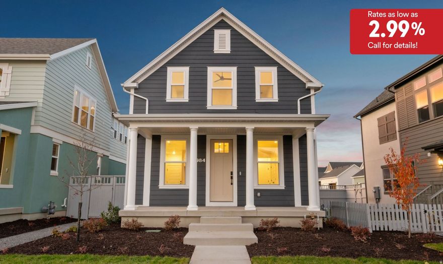 **Rates as low as 2.99% with our preferred lender!! (call for details)** Welcome to the Fairview - where comfort, style, and community come together. Ideally located just around the corner from The Watercourse and a community park. Enjoy enhanced privacy and an open feel thanks to the community green space directly in front of the home, creating a scenic, park-like setting right outside your door. A spacious east facing front porch invites you to relax and take in the peaceful mornings or stunning evening skies, while a side patio offers a more secluded outdoor area- perfect for letting out the dog and grilling in the summer. Inside, the kitchen features and expansive island and large pantry adding charm and functionality. The vaulted ceiling in the primary suite adds a touch of grandeur, and a gas range makes the kitchen a delight for home chefs. You'll also find premium touches throughout: upgraded flooring and finishes, a 220 outlet in the garage for an electric vehicle or tools, and convenient roll-out trash drawers in the kitchen. Plus, with a 2-year builder warranty and a 10-year structural warranty, you'll enjoy lasting quality and peace of mind for years to come! Schedule a showing today and don't miss the opportunity to own this beautiful home in Daybreak! ***Model Home Sales office located at: 6656 W Key Largo Way. Buyer and buyer's agent to verify all information. School Info