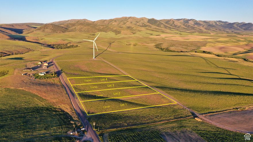 Little Creek Subdivision Lot #3  Four three-acre surveyed building lots  Year-round county road access  Overhead power along road  No HOA or CCRs  Needs septic and well  Adjacent to windmill Farm Enjoy rural country living in Little Creek Subdivision, surrounded by agricultural land and conveniently located just over five miles off Interstate 86.  Choose one of four recently surveyed three-acre lots with year-round county road access and overhead power along the road. The level to gradual sloping farm ground is perfect for a residential or recreational build site with a few neighbors previously settled in.  Bring your home and garden plans and enjoy the expansive high-country views from your porch or kitchen window.   BLM ground is close by and offers hundreds of miles of trails to explore hiking, backpacking, riding ATVs, cross country skiing, snowshoeing and hunting.    American Falls Reservoir is the largest reservoir on the Snake River and about eleven miles away offering, boating, fishing and swimming and is a haven for birdwatchers.  The Sportsman's Park, Seagull Bay Yacht Club and Oregon Trail Sportsman access all provide great boat launching access and amenities on the reservoir.  Massacre Rocks State Park and Register Rock Historic Site are close by and rich in history and year-round recreation, offering miles of hiking trails, rock climbing routes, Snake River access, Oregon Trail history and geologic wonders.