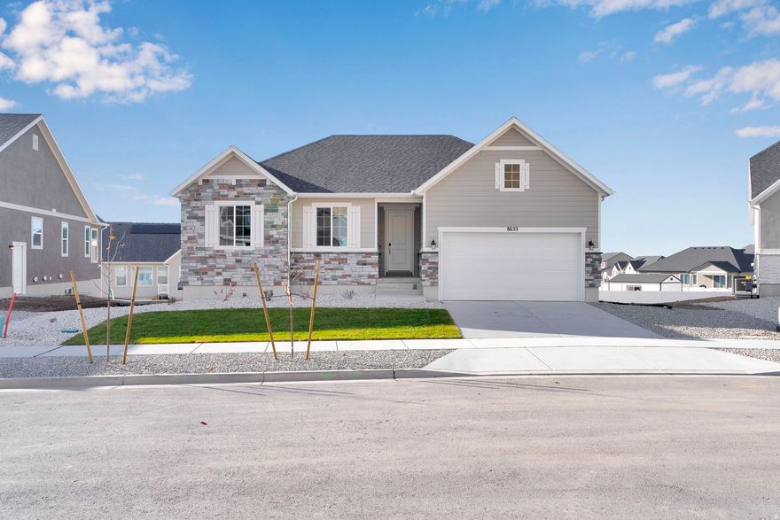 Current Incentives have rates as low as 3.75% FHA/VA. Restrictions apply contact for details!! Discover the perfect blend of luxury and comfort in this stunning rambler home with breathtaking mountain views! Nestled on quiet lot, this 3-bedroom, 2 & 1/2 bathroom Bryce home offers a spacious and functional layout, ideal for families and outdoor enthusiasts alike. Enjoy the open-concept living areas filled with natural light, a well-appointed gourmet kitchen with an adjacent sunroom/dining room. A serene primary suite features a beautiful bay window to take in the full gorgeous views and a deluxe primary bathroom with a garden tub and shower complete the primary suite. The unfinished basement provides a blank canvas-perfect for creating a custom entertainment space, home gym, or additional living area. For those who love the outdoors, this home is surrounded by scenic biking, hiking, and horse trails, offering endless opportunities for adventure. Taxes are an estimate.   Square footage figures are provided as a courtesy estimate.  Buyer is advised to obtain an independent measurement.