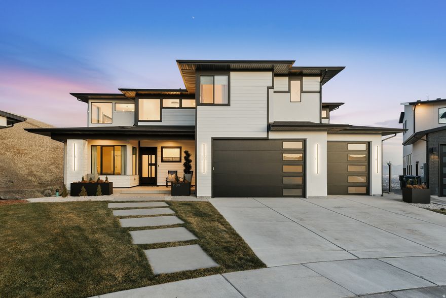 Wake up to unobstructed, panoramic views of Mount Timpanogos, Utah Lake, and the Valley from this designer-finished Toll Brothers home at Lakeview Estates. Situated on a rare half-acre cul-de-sac lot backing natural open space, the home offers unmatched privacy and immediate access to mountain trails for hiking and biking. Designed for longevity and serenity, the floor plan blends effortless everyday living with elevated entertaining. The heart of the home is a true chef's kitchen with premium JennAir appliances, double dishwashers, custom cabinetry, quartz countertops, stacked uppers with glass, walk-in pantry, and room for a butler's pantry. A 15-foot multi-slide glass door opens the great room to expansive decks, a swim spa, and resort-style outdoor living. The spa-like owner's retreat features a fireplace, soffit ceiling detail, stand-alone tub, massive walk-in shower, and large custom closet. Finished walkout basement, 6 bedrooms, 6 full baths plus 2 half baths, 2 laundry rooms, and a coveted corner office with floor-to-ceiling windows. Four-car garage with 10-foot doors and room for a full-size boat or toys. Enjoy Traverse Mountain's clubhouse, resort-like pool, fitness and more, all minutes to shopping and I-15. Buyer to verify all information.