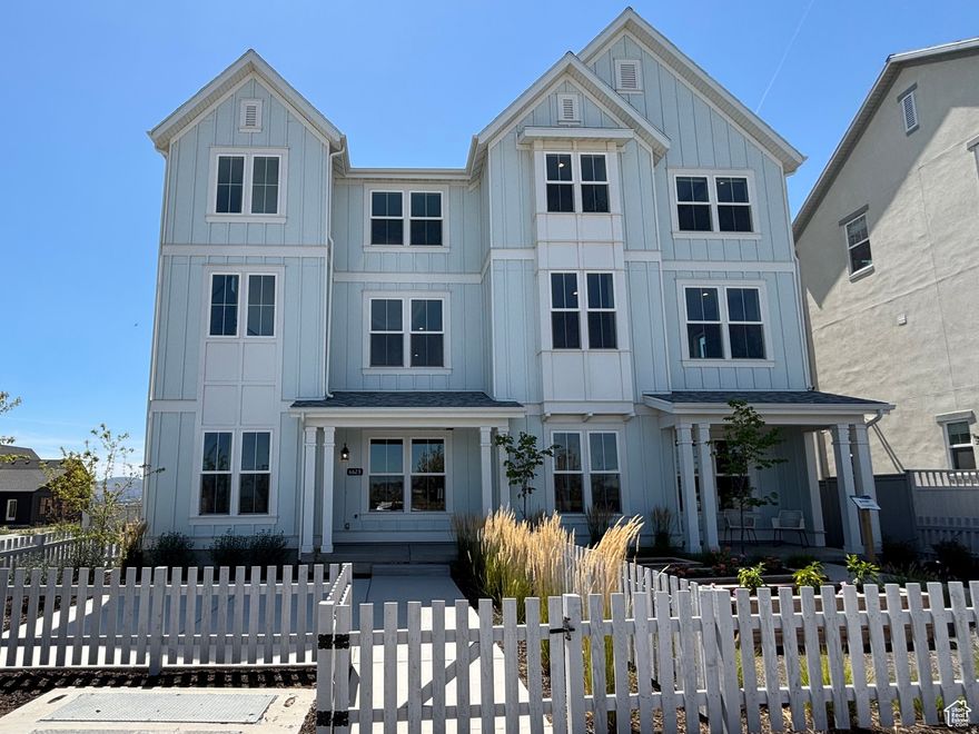 Imagine living in an amazing townhome where the yard is bigger than most single family homes! BBQ, Pets, Patio set, you have outdoor space! PLUS an amazing rate buy-down special to make your new home dream easier to attain than ever!! This brand new, gorgeous home has 3 large bedrooms 2.5 bathrooms and a 2 Car Garage. The home also has an unfinished bedroom and bathroom downstairs that is comfortable and private and very easy to turn into a 4th bedroom. Your family room is large enough to accommodate the largest of furniture and the room for plenty of friends to match. It also has beautiful 42" cabinetry with crown molding and upgraded Quartz countertops including undermount sink. The home includes stainless steel appliances and a gas range. The open floorplan is welcoming and comfortable. It even has upgraded flooring and It has a large owner's suite with a walk-in shower, tub and gigantic closet. The home also has tons of additional storage. There is a covered porch to sit and relax on a nice day. The Daybreak community is in a very desirable location in South Jordan not far from all the everyday conveniences. The community features are unmatched!! We are currently offering several awesome choices for incentives too. Whether it's closing costs, a rate buy-down, an appliance package, or pre-paid HOA dues. Make sure you get the most out of your new home purchase, whether it's a Daybreak townhome or single-family home, Call Charles today to find out more. The pics shown are of a currently available home with comparable finishes.