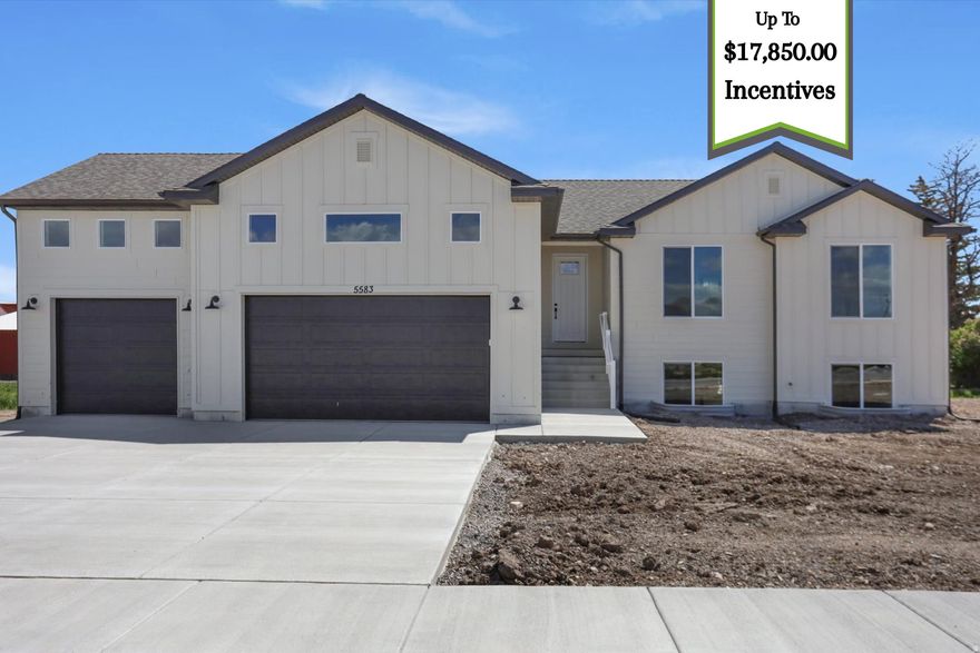 Welcome the SUNBROOK to the family! Brand new, stunning floor plan under construction in Elwood. This impressive 3,176 sq ft single-level home offers a perfect blend of style, space, and modern functionality. Featuring 3 bedrooms and 2 bathrooms, the open-concept floor plan is ideal for entertaining and everyday living alike. The heart of the home is a spacious great room with a cozy fireplace, flowing seamlessly into a chef-inspired kitchen with stained cabinets, a stainless steel gas range, and beautiful pendant lighting. Elegant wrought iron railings and luxury vinyl plank flooring add sophistication and durability throughout the main living areas. The large master bedroom features a master bathroom with a spacious walk-in shower and a relaxing soaker tub-perfect for unwinding after a long day, flowing seamlessly to a generous walk-in closet. Car enthusiasts will love the 3-car garage. The exterior features a Hardie board front, combining low maintenance with timeless curb appeal, while the unfinished basement provides incredible potential for future expansion. Every detail of this rambler is designed with quality and style in mind. Don't miss the chance to make this Elwood beauty your dream home.