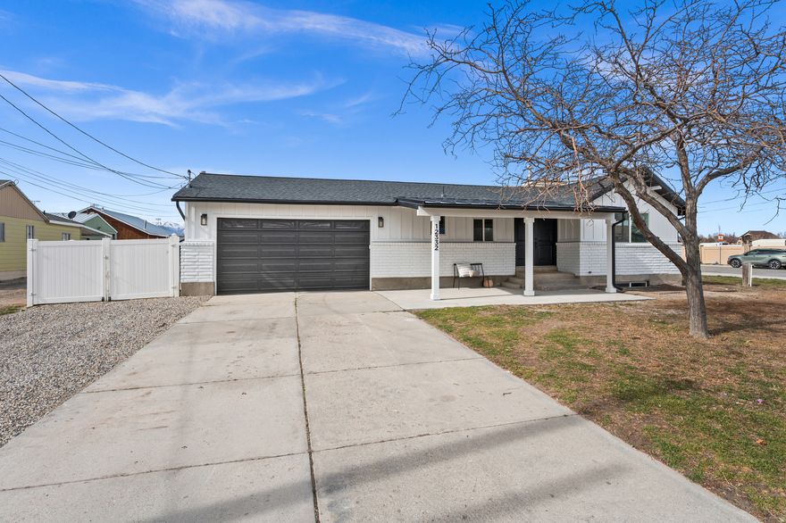 Conveniently located home on large lot, completely remolded by a professional home builder.  Walking distance to schools and parks, and minutes to Bangerter Hwy and I-15.  Enjoy interior updates and peace of mind with all new roof, windows, furnace and A/C, appliances, flooring, kitchen, bathrooms, garage door opener, water heater, and lighting.  Continue the enjoyment outside in your fully fenced back yard with all new Hardie board siding, new concrete backyard patio, and new front porch.  Call today for a Private Showing!  Buyer/Buyer's Agent to verify all.