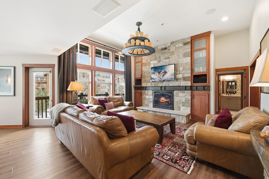 Welcome home to Eagle Springs West 406...a unique and custom beauty that will speak to your heart! There are only a handful of large Penthouse condos in the village that offer this kind of luxury & location.  Boasting sunny views and vaulted ceilings throughout, top floor ambiance with 2 decks... and a gorgeous full remodel with high end decor and finishes throughout.  Versatile "lock-out" floorplan with 2 primary suites and a sleeping den (functions like a 3rd bedroom). Sold furnished and approved for nightly rentals, this charmer has only been enjoyed by one family as a full-time residence.  Gorgeous new windows, custom cabinetry, elegant office, baths, sleek features & thoughtful design throughout.  Magnificent floor to ceiling fireplace!  Ski in Ski Out in the heart of Solitude Village.  Don't miss this opportunity to own the best!