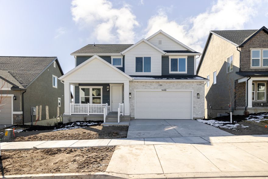 Come home to Ridgehorne at Mt. Saratoga-a master-planned community where comfort and convenience meet! Our open-concept single-family floorplans are designed to maximize space while still offering plenty of privacy. Surrounded by future parks, trails, and wide-open spaces, Ridgehorne is perfect for both relaxation and adventure. Enjoy amazing community amenities, including a clubhouse, pool, basketball court, bark park, playgrounds, and more. With Utah Lake, The Ranches Golf Club, local shopping, dining, and Pioneer Crossing all close by, you'll love the location just as much as the home. Reach out today to learn more or schedule your visit! (LAUREN LOT 613)