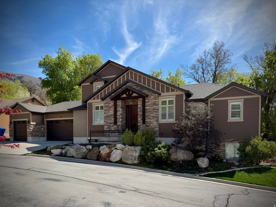 Step into this stunning 4-bedroom, 5-bath home at 156 E. Steed Ct. in Farmington, Utah - where meticulous care meets breathtaking natural beauty in one of the most desirable neighborhoods. Freshly painted throughout and presented in immaculate, move-in-ready condition, this 3,125 sq. ft. residence, built in 2010, offers bright, modern living spaces, a thoughtfully finished basement perfect for entertaining, a home office/exercise room, and an additional main bedroom with a full bath. The true showstopper is the unbelievable backyard oasis: a serene, private retreat featuring a gentle stream with year-round running water that creates a peaceful, park-like ambiance right at your doorstep. Whether you're relaxing on the patio, hosting summer gatherings, or simply unwinding to the soothing sounds of flowing water, this rare outdoor sanctuary delivers tranquility and wow-factor that few homes can match. Additional features include a Generac Generator, a tankless hot water heater, and an air purifier system. Don't miss your chance to own this turnkey gem in a quiet cul-de-sac setting - it's truly one of a kind!
