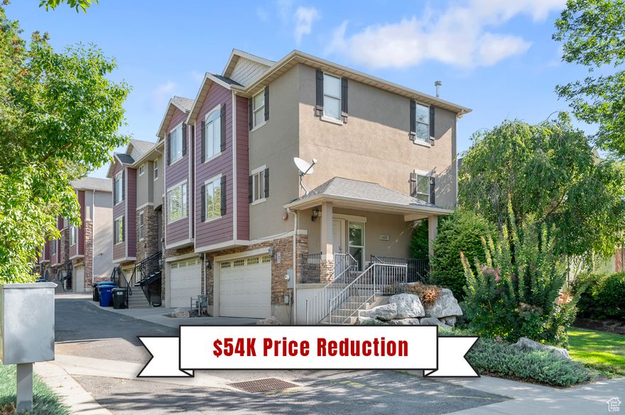 Drastic Price Reduction! Updated End-Unit Townhome. You'll be surprised by how spacious it feels inside; it's a must-see! Minutes from the University of Utah & Downtown SLC. Easily accessible by car, bus, Trax, or bike. This move-in-ready home feels like new with fresh paint throughout and brand-new carpet. The bright, open-concept living and dining areas flow into a charming kitchen featuring a gas range and stainless steel appliances. Upstairs, you'll find generously sized bedrooms and a convenient laundry area. The attached 2-car garage provides excellent parking and additional storage, while the private back patio offers extra space. This End-unit location provides extra light and lovely landscaping that sets this home apart. HOA covers Water, Sewer, Trash, Insurance, and Snow Removal. Shows like a model and is beautifully maintained. All appliances are included!