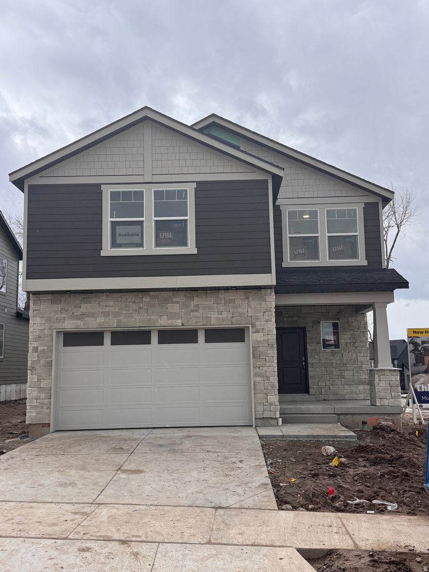 The Clover is a two-story home that offers 3 bedrooms, 2.5 bathrooms, a loft, and a 2-car garage with a functional and open main floor layout. Interior features include quartz countertops, laminate flooring, modern cabinetry, a walk-in pantry, and a convenient mud room off the garage. Upstairs includes a spacious loft, laundry room, full bath, and a large primary suite with walk-in closet and private bath. The home also includes an unfinished basement with space for future bedrooms, bath, and living area. Home comes with a Smart Home Package, radon system, and builder warranty. Actual home may differ in color/material/options. Pictures are of finished homes of the same floor plan and may contain options/upgrades/ decorations/ furnishings not available at the advertised price. No representation or warranties are made regarding school districts and assignments; conduct your own investigation regarding current/future school boundaries. Buyer to verify all information.