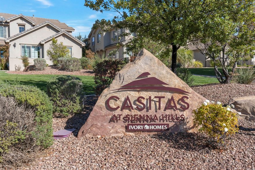 Escape to sunny southern Utah to this fully furnished vacation property located in the beautiful community of Casitas at Sienna Hills! Zoned for nightly rentals, this home features 3 primary suites, quartz countertops, vaulted ceilings, open living room/kitchen, owners storage closets and more. Enjoy the community pool and hot tub which are literally footsteps from your front door. Conveniently located off of I-15, this property is within a short proximity to hiking/biking, golf courses, lakes, shopping and restaurants. This property checks all the boxes - turnkey/fully furnished; relaxing vacation retreat; income producing. Who says you can't have your cake and eat it too?