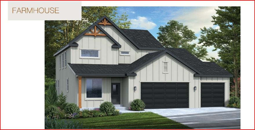 Experience luxury living with this stunning modern two-story featuring a main floor master suite and an open great room with soaring two-story ceilings that flood the space with natural light! A flex room offers the perfect home office, studio, or playroom. Enjoy the convenience of a spacious 3-car garage, with optional detached garage upgrades available for all your toys and storage needs!  Upstairs, a versatile loft area provides additional living space-perfect for a media room or kids' hangout. Located just minutes from I-15, this home combines peaceful country living surrounded by open farmland and breathtaking mountain views, yet is close to major retail, dining, and entertainment.  Don't miss this rare opportunity to have space, style, and scenery-all in one!