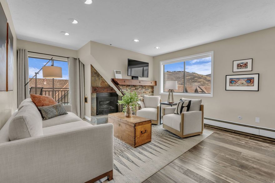 Reimagined Village Loft Condo - 2BD/2BA + Loft | Updated, Refreshed & Priced to Sell!  Ski in-Ski out at the Park City base! Corner Unit 2BD/2BA + loft in the Village Loft, w/parking. Enjoy true slope-side living in this meticulously maintained and recently refreshed 2BD/2BA + loft ski-in/ski-out condo located at the base of Park City Mountain Resort. Comfortably sleeping up to 6, this inviting retreat features a cozy fireplace, spacious layout, and the flexibility of a potential lockout for added rental or guest options. Just steps from world-class skiing in the Winter and MTN biking and hiking in the Summer. Enjoy easy access to restaurants, shopping, and nightlife. This condo offers the perfect blend of mountain adventure and in-town convenience.