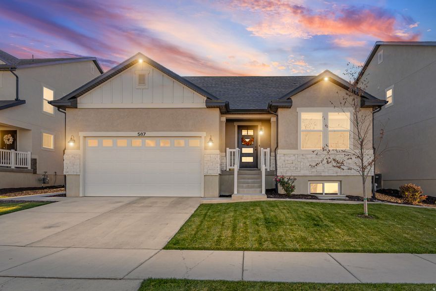 Better Than New! Fully Finished Rambler with Stunning Backyard! Welcome to this meticulously cared-for rambler. Enjoy single-level living. Features; vaulted ceilings, beautiful finishes, and a fully finished basement with independent entrance and MIL apartment, perfect for guests or extra income.  Step outside to your private backyard  professionally designed with curved edging, concrete pad, full fencing, and a brand-new gazebo, ready for BBQs, gatherings and pets.  No need to wait or spend thousands finishing a new-build yard. This home is move-in ready and far better than anything the builder offers!  Truly one of the best on the block. Every inch of this home reflects care, quality, and pride of ownership. This is the one that checks every box, comfort, style, and an income genterating basement.  Minutes away from Costco, Ulta, Smith's, Walmart, and lots of dinning spots.    Square footage figures are provided as a courtesy estimate only and were obtained from county records.  Buyer is advised to obtain an independent measurement.