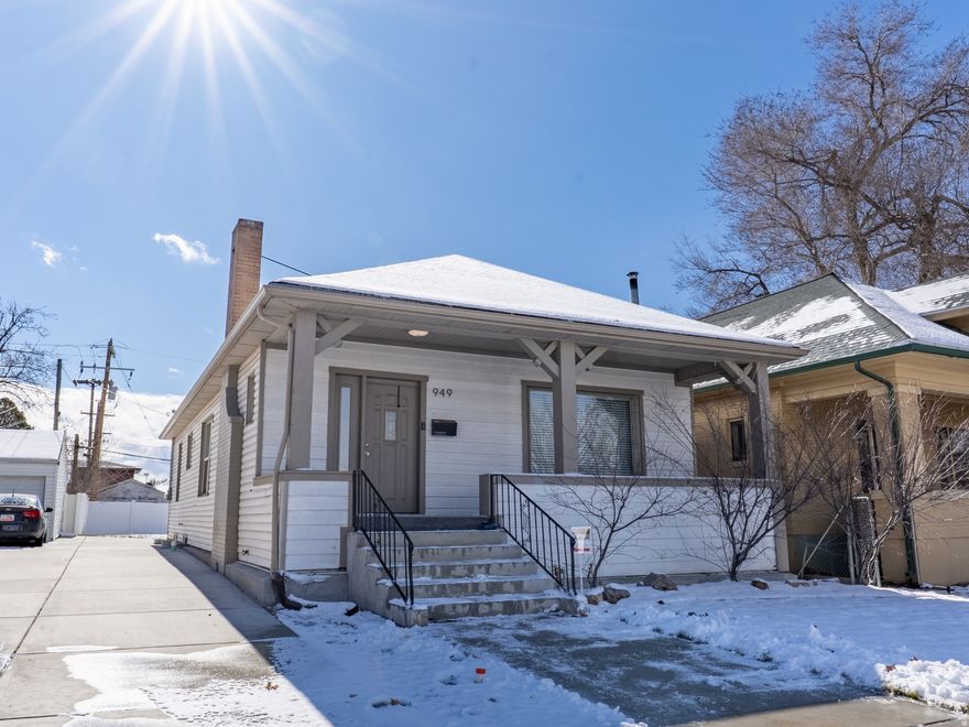 This remodeled Ogden bungalow now comes with a $32,000 price improvement and grant options that may help qualified buyers with down payment or closing costs. There's something special about homes that have stood the test of time, and this 1924 bungalow has been welcoming people for over a century. Once a featured Home Sweet Ogden home, it carries the character of its era yet has been thoughtfully cared for and updated in all the right ways.  The exterior greets you with fresh LP Smart siding on the front, new paint, rain gutters, and even a matching shed out back. Not only will you find a new concrete driveway, but the front and back stairs have been redone as well. The water and sewer laterals have already been replaced, big projects you won't have to worry about. An automatic sprinkler system keeps the yard easy to maintain.  Step inside and you'll see that nearly everything has been updated. The kitchen was remodeled, flooring replaced with a mix of carpet and vinyl plank, and there's fresh two-tone paint, blinds, lighting, and fixtures throughout. Mechanical systems are solid too, with a newer electrical panel, plumbing updates, and a furnace installed in 2020. Stainless steel appliances add the finishing touch.  The basement is currently unfinished, stripped to the studs and ready for your vision. Previous owners had two finished bedrooms there, and while the ceilings are on the lower side, it could still be transformed back into usable space.  This is the kind of home that feels inviting the moment you walk in, a place where the old soul of 1924 blends with modern convenience.