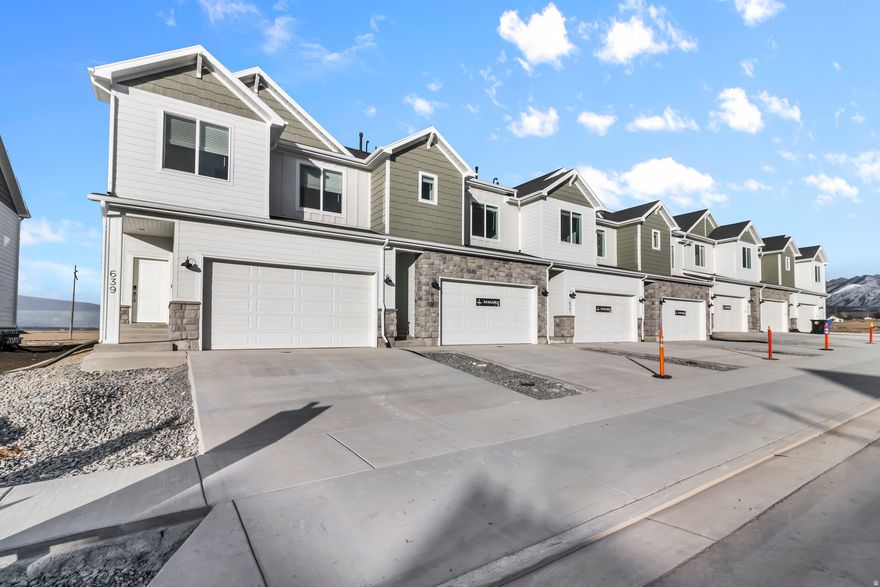 Build equity faster with the unfinished basement in this brand-new Huckleberry townhome in Meadows at Sky View.  Offering valuable future living space and endless potential to make it your own. Whether you need extra storage now or dream of finishing a future family room, office, gym, or guest space, this home gives you room to grow. The main floor features an open kitchen and living space perfect for gathering, along with a half bath, and back patio. Upstairs you'll find 3 bedrooms, a spacious loft, laundry room, and a relaxing primary suite with a walk-in closet and walk-in shower.  Call me today for more details of this home or any other Visionary listing in Cache Valley. Pictures are of a previously completed unit and may feature minor differences.