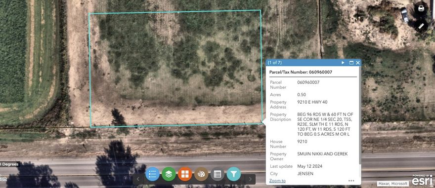 .5 Acer lot on the main Hwy in Jensen.