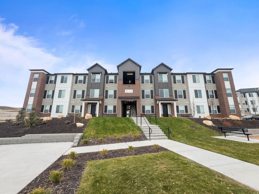 Views views views! Enjoy incredible Utah Lake views from this newly built Highridge Community condo. This unit stands out with a water-softener upgrade, and nearly brand new appliances, HVAC, and water heater. Large windows bring in tons of natural light and frame the lake and mountain scenery. Located in the master-planned Mt. Saratoga community with upcoming parks, trails, open space, and quick access to Utah Lake, The Ranches Golf Club, shopping, dining, and Pioneer Crossing. A clean, modern condo with unbeatable views-come see it in person. Seller financing available! Contact agent for more information!