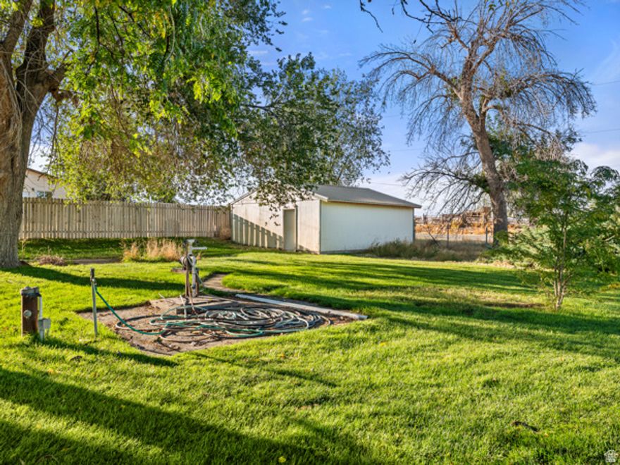 Amazing opportunity to have your own slice of heaven with room for horses and livestock, large gardens and solitude. Solid home with a possibility for a basement ADU. Large outbuildings for storage or hobbies. Cistern for additional water storage. Only 9 miles to I-15 interchange. All figures per county records. Buyer to verify.