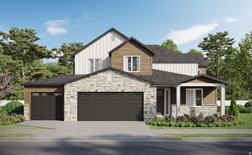 Discover the stunning Emma floorplan on a spacious 0.265-acre corner lot in the highly desirable Jordan River Heights community in West Jordan. This home is currently under construction, giving buyers the exciting opportunity to personalize finishes and select their own colors.  Offering approximately 4,920 sq ft, this thoughtfully designed home features a fully finished basement and a beautifully completed yard (front, sides, and backyard included). The open-concept layout highlights a dramatic two-story great room, creating a bright and inviting space perfect for entertaining.  The main-level primary suite provides convenience and comfort, complete with a separate tub and shower, a spacious closet, and a laundry hookup for added functionality. You'll also love the oversized pantry, abundant storage throughout, and flexible living spaces.  The finished basement offers excellent potential for a mother-in-law apartment or ADU (Accessory Dwelling Unit), with buyers able to explore this option by obtaining the proper permits.  Additional floorplans are available-don't miss your chance to build in this beautiful community and make it your own!  ****PHOTOS ARE OF A MODEL HOME IN THE AREA. DESIGN SELECTIONS AND COLORS MAY VERY.