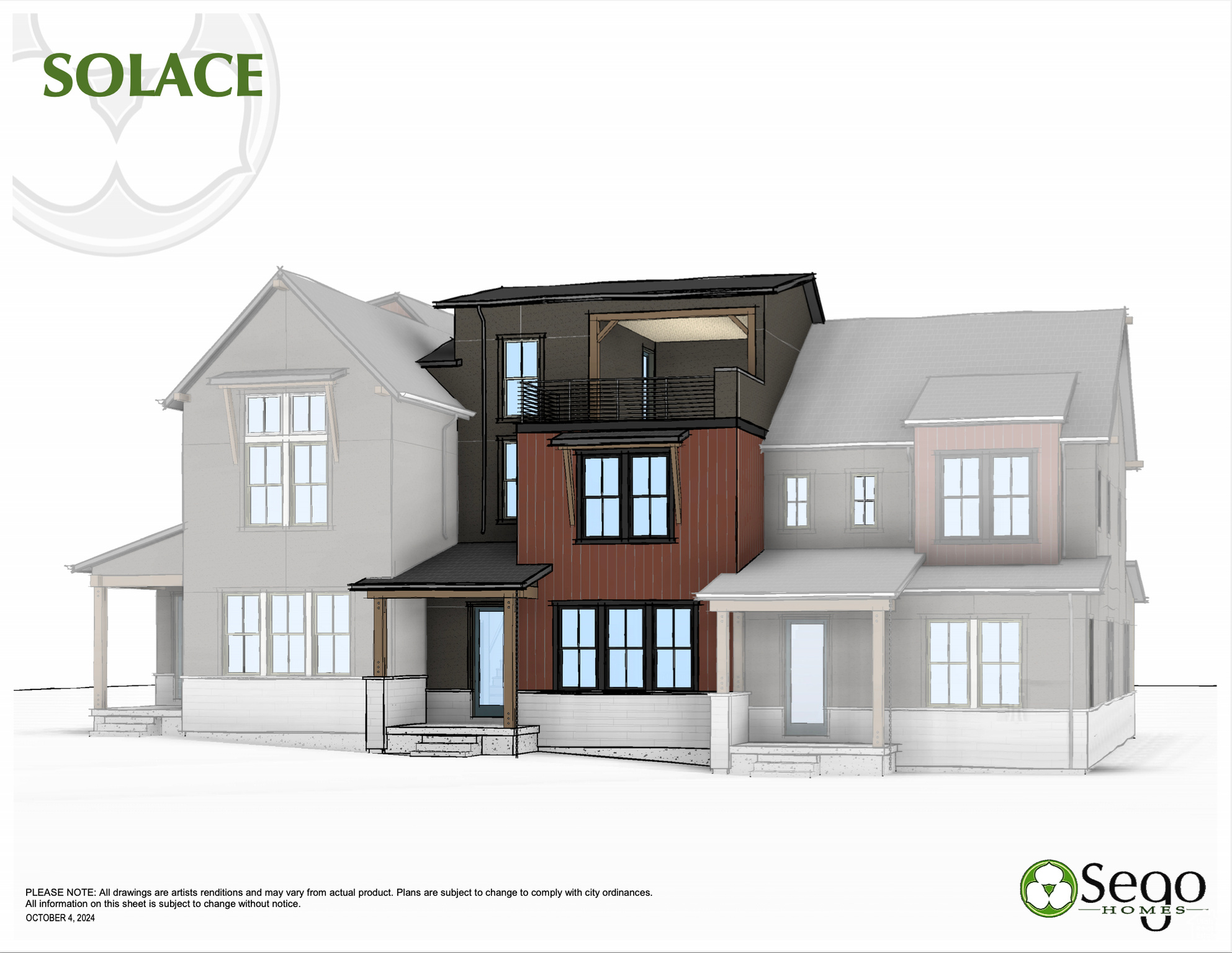 Solace Floorplan in Building 1 - Estimated Completion Fall 2025. Photos of the Model Home Hours: Monday - Saturday 10-6pm. Model Address 7143 S Ramble Road West Jordan, UT, 84081 Come and visit to take a tour of our new Sunrise Collection in Terraine.