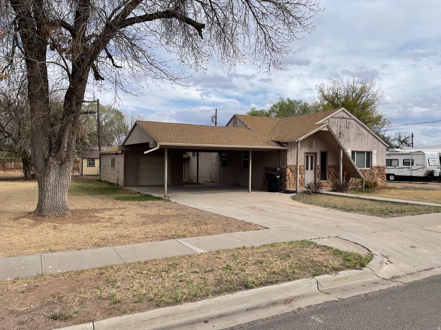 This is a great little 1344 sq' 3 bed 1 bath home that sits on 1/3 acre and is conveniently located within walking distance to church, school, and shopping. Property includes mineral rights and secondary irrigation. Move in ready, sold As-Is  Square footage figures are provided as a courtesy estimate only and were obtained from Duchesne.  Buyer is advised to obtain an independent measurement.