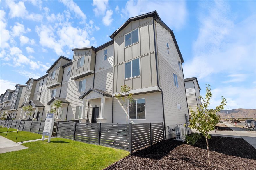 SELLING FAST - Estimated to be completed APRIL- Why settle for a condo when you can own a beautiful townhome? The DILLON floorplan offers 3 bedrooms, 2 1/2 baths, and your own attached garage-no more parking lot walks or outdoor stair climbs to reach your front door! This end-row townhome showcases White Painted Cabinets, Quartz kitchen counters, dual sinks in the primary bath, and stainless steel appliances. Located in the desirable Arrowhead Ranch Community near I-15 in Payson, you'll soon enjoy a community pool and pickleball court, with development starting soon. Buyer to verify all information. Pictures and Tour are of a similar home.