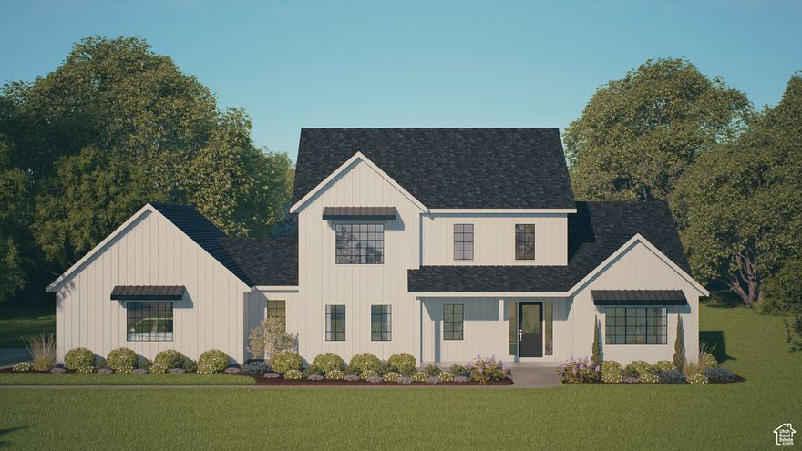 Check out this fully finished farm style home located in the quiet city of Mapleton. This home sits on a fully landscaped and fenced .33 acre lot. Home includes 8 bedrooms, 4.5 bathrooms. This open floor plan offers 9' ceilings, large kitchen and dining with walk in panty. The large family room that ties into the kitchen creates the perfect area for entertaining guests. Large owners suite with separate tub and shower. Basement Exit with laundry and kitchen. Don't forget to check out the amazing mountain views from the patio. Estimated completion date December 15th. Call agent for more details
