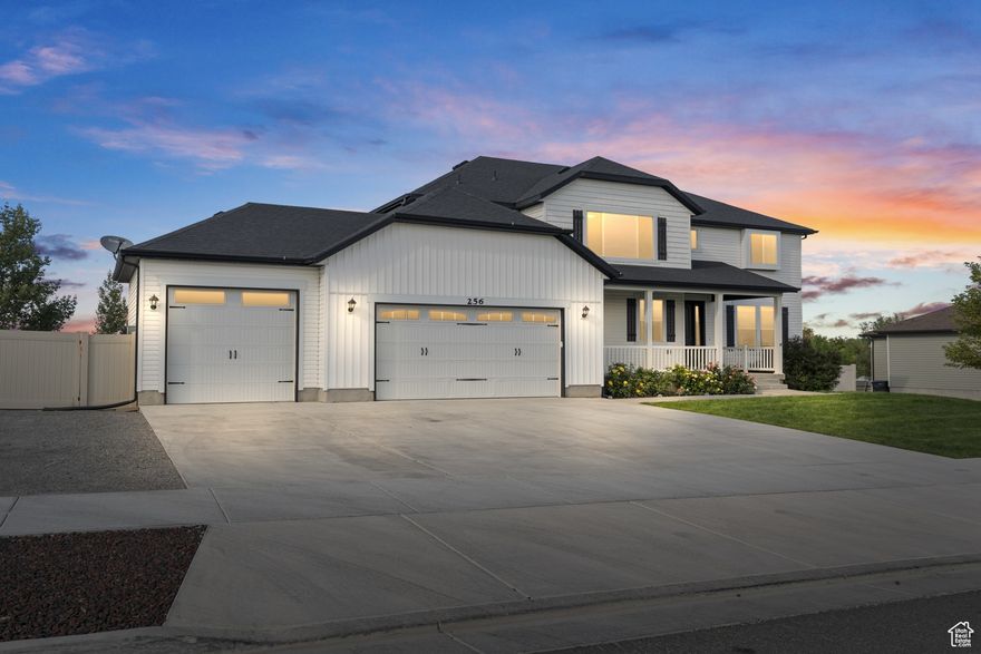 This beautiful home sits on a 0.50 acre lot in Grantsville and offers unbeatable 360 mountain views. With over 4,500 square feet of fully finished living space, this home features 7 bedrooms, 4 bathrooms, a spacious loft, soaring 20' foyer, 9' ceilings on the main floor, and both a formal living/den and dining room off the kitchen. The 3-car garage includes a service door, hot/cold water taps, and a 9' tall third bay.  The kitchen is a true standout with rustic knotty alder cabinetry, crown molding, new granite counters, two pantries, an oversized island with seating, double convection ovens, a gas cooktop, and abundant storage. The master suite is another highlight with French doors, two closets, a soaking tub, separate shower, dual vanities, and a private water closet.  Recent updates include two new windows, brand new granite counters throughout, new sinks throughout, brand new carpet on the main level, updated basement bathroom with new toilet and fixtures, and a nearly new dishwasher. Buyers will also appreciate the thoughtful touches throughout-blinds included, multiple TV hookup options (garage + patio), USB outlets, extra electrical, and a doggie door for pets. Outdoors, you'll find RV hookups, a swing set that stays, and one share of irrigation water for the yard. The property also allows for livestock with conditional city approval, offering flexibility for future use.  Built by an Energy-Efficient Certified builder, this home includes 2x6 exterior walls, blown-in fiberglass insulation, a 95% efficient furnace, 50-gallon water heater, and a NEST thermostat. Buyer and buyer's agent to verify all.