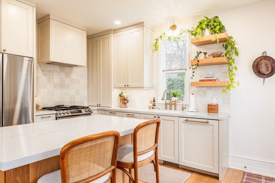 You'll want to call this gem home the moment you walk in. Natural light, an open floor plan, and warm wood accents create a bright, cozy feel while blending original character with thoughtful modern updates. Remodeled down to the studs in 2021, this home was thoughtfully updated to preserve its charm, including exposed brick and beautifully refinished hardwood floors. Every detail was designed to make the most of the space, creating a comfortable layout with smart, functional storage that supports easy everyday living. Enjoy quiet mornings or evening sunsets from the charming covered porch and whimsical yard space so you can take in mountain or city views. The home also offer one off-street parking space, making day-to-day living even easier. Located in a highly walkable neighborhood, you can take in the tree lined streets and architecture as you walk to coffee shops, restaurants, or city creek canyon. This home offers history, character, functionality, and thoughtful updates just like the neighborhood it's located in and it's ready just for you. See the features list for a full rundown of the home's remodel, upgrades and features.