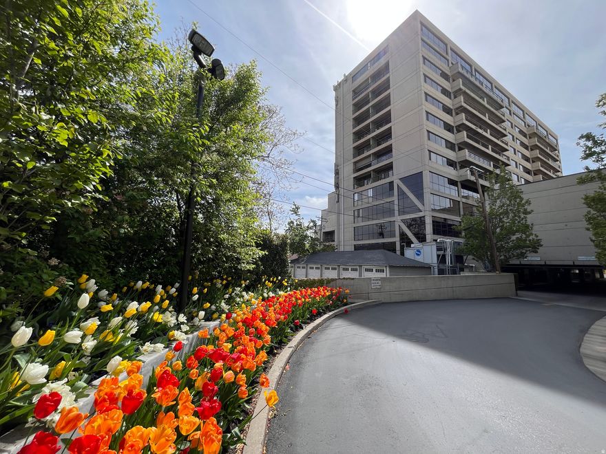 Extensively remodeled corner unit with commanding city and mountain views.  This is the layout and location that everyone wants in Governor's Plaza. A prestigious condominium building with stunning contemporary architecture and amazing amenities. Enter to a new kitchen with custom walnut cabinets, 39 sf granite island and upscale appliances. Light and bright living area with floor to ceiling windows framing a panoramic view from the Wasatch peaks to city high rises. Bring the view closer by stepping out to your 125 sf balcony. The primary suite is king size with a private 70 sf balcony boasting a skyline city view,  glass door walk-in shower, double sinks and walk-in closet. A short stroll or roll to all that downtown has to offer. Square footage figures are provided as a courtesy estimate only and were obtained from county records.  Buyer is advised to obtain an independent measurement.