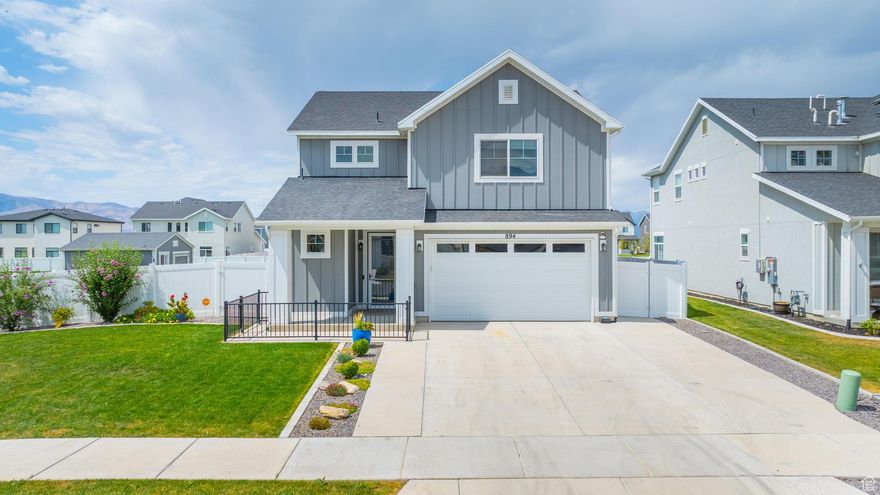 Beautifully maintained home on a premium lot with green space on two sides and professional landscaping. Located on a quiet street with quick access to I-15 for easy commuting. 9-foot ceilings and an inviting layout designed for both relaxation and entertaining. Outside, enjoy a backyard built for gatherings and relaxation with a gas-ready BBQ hookup, a cozy fire pit, and a 10x10 shed on a cement foundation for extra storage. *Agent is related to seller