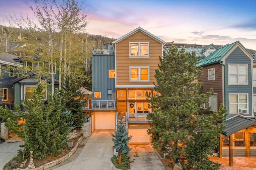 Stairway to Heaven. Perfectly positioned in the heart of Old Town, this exceptional home offers a rare private walkway and staircase directly to Park City Mountain-an experience few properties can match. With skiing just steps away and Main Street within easy reach, the location is truly unmatched. Thoughtfully designed with 3 bedrooms and 4 bathrooms, the home is filled with warmth, character, and intention. Three expansive decks capture breathtaking views, while three fireplaces create inviting spaces to gather and unwind. Inside, rich materials and distinctive design elements-such as the striking concrete wall and beautifully crafted kitchen with concrete countertops-give the home a refined, one-of-a-kind feel. Large balconies with folding door systems seamlessly connect indoor and outdoor living, allowing you to fully enjoy the surrounding mountain setting. After a day on the slopes, relax in the private hot tub or return to the comfort of your heated garage. This is a home that has been deeply cared for and thoughtfully curated-offering an extraordinary combination of design, setting, and lifestyle in one of Park City's most sought-after locations.   Square footage figures are provided as a courtesy estimate only and were obtained from county records.  Buyer is advised to obtain an independent measurement.