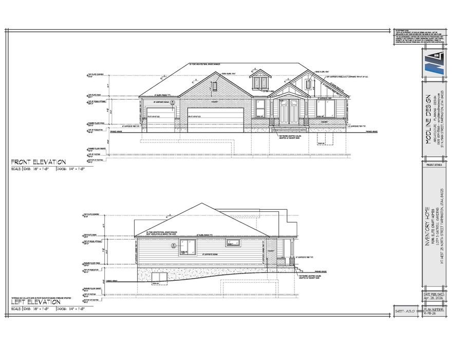 This is the final remaining lot in the highly sought-after Gatrell Gardens community in the heart of downtown Farmington. This beautifully designed rambler offers over 3,900 square feet of thoughtfully crafted living space with 4 bedrooms, 3.5 bathrooms, a finished basement, and a 3-car garage.  Inside, you'll find an open-concept layout featuring custom cabinetry, quartz countertops, luxury vinyl plank flooring, and soaring 9-foot ceilings throughout. The chef-inspired kitchen is appointed with stainless steel appliances, designer finishes, and oversized windows that fill the home with natural light.  Step outside to a covered deck overlooking the backyard - the perfect space for entertaining, relaxing, or enjoying Utah evenings. Conveniently located near top-rated schools, parks, trails, shopping, and everything Davis County has to offer, this home delivers the ideal combination of comfort, style, and functionality.  Rare opportunities like this don't come along often - don't miss your chance to own the last available lot in this coveted Farmington community.  Construction update: The foundation was just poured, and the crew is now backfilling around it.