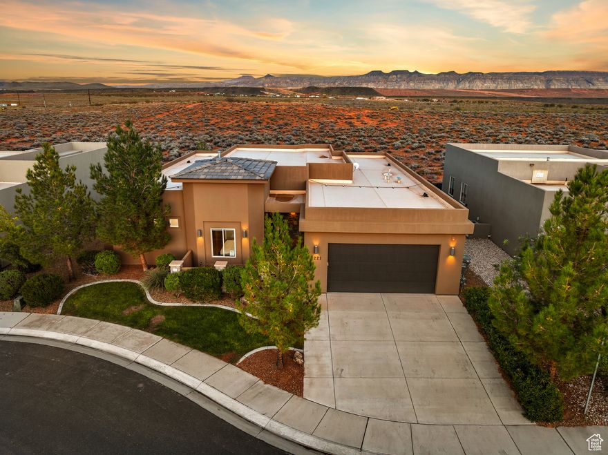 Turnkey 4-Bedroom Home at The Retreat at Sand Hollow Resort  Located in The Retreat at Sand Hollow Resort, this 2018-built home offers 4 bedrooms, 4 bathrooms, and 2,496 sq. ft. of single-level living space. The open layout is designed for comfort and function, with a modern kitchen, spacious living area, and private outdoor spaces.  The property features desert landscaping, mountain views, and a private heated pool with hot tub. Community amenities include a clubhouse, pool, and full yard maintenance covered by the HOA.  Nearby attractions include Sand Hollow Reservoir, Sand Dunes, and the Sand Hollow Golf Course-all within minutes.  Additional features include an attached 2-car garage, central air, natural gas heating, and full appliance package (washer, dryer, refrigerator, and more). Home also includes a fire suppression system.    Amenities include, 3 pools, spa, pickle ball courts, a fitness center, exclusive golf benefits, walking trails and fine dining at The Club House.