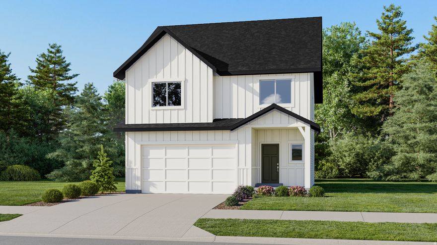 The Valley at Wildflower - 3124 - Cache.  Offering up to $20,000 financing incentive when financing through our preferred lender! Estimated completion in June! This home has a Farmhouse style elevation.  Offering 4 bedrooms, 2.5 bathrooms, family room, dining area and a kitchen that boasts gray cabinets, white quartz countertops and a full unfinished basement.  Upstairs is the laundry room, owner's suite, and owners suite bathroom with a large walk in closet, three more bedrooms, and one full bathroom. Square footage figures are provided as a courtesy estimate only and were obtained from builder. Buyer is advised to obtain an independent measurement.