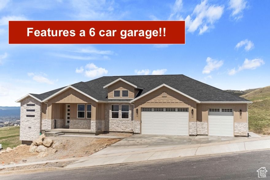 PRICE REDUCED!!  BRAND NEW- Must See! Luxury living with unobstructed views! This beautiful rambler has higher ceilings, lots of natural light, and a walkout basement.  It sits on .48 acres and features owners suite with large closet, separate laundry hookups, double sinks, separate tub/shower, and walks out to a covered deck. Oversized double deep garage can accommodate at least 6 vehicles. The basement is fully finished and can be used as a Mother-in-law apartment with a separate entrance, kitchen, laundry hookups and covered deck.  Seller willing to consider a rate buy-down or yard allowance.  Buyer to verify all.