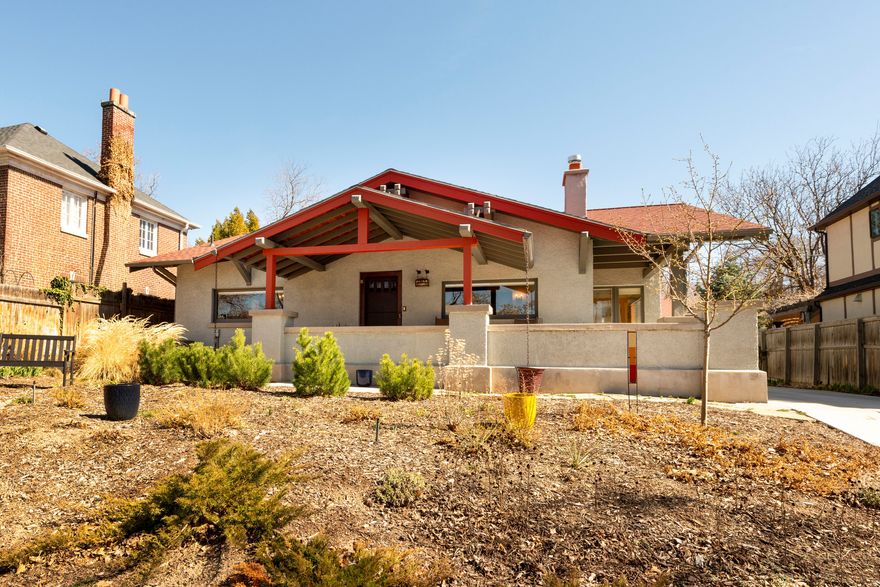 Beautifully restored 1915 Prairie Style Arts & Crafts bungalow showcasing remarkable period character. Original features include rich wood moldings, maple and oak hardwood floors, and a stunning original tile fireplace by Grueby, a prominent name in the American Arts & Crafts movement. Built-in bookcases and a classic China hutch with original stained-glass windows add to the home's timeless charm. The kitchen has been completely remodeled with period-appropriate finishes, including shaker-style cabinetry, new stainless steel appliances, and a new marmoleum floor. A charming breakfast nook and new double-pane windows complete the space. The main hall bathroom has been carefully restored to preserve its historic character. A thoughtfully designed and beautifully finished basement complements the home, along with major system updates including plumbing, electrical, HVAC, roof, and an on-demand water heater. Enjoy a private fenced backyard and a welcoming sitting porch. Located in one of Salt Lake's most quaint and charming historic neighborhoods, just minutes from the shops, restaurants, and bookstore at 15th & 15th, with easy walking access to the neighborhood grocery store. Exceptional attention to detail throughout the restoration.