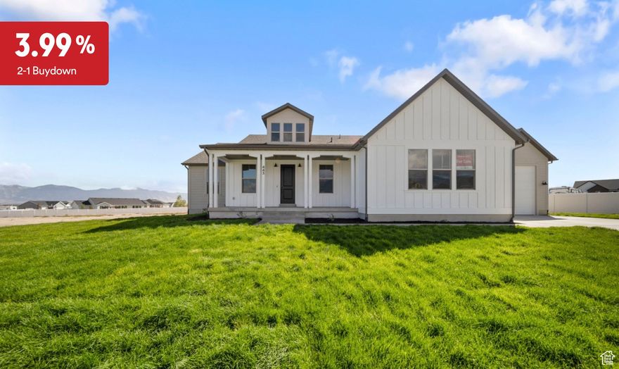 **3.99% RATE BUYDOWN: Work with our preferred lender and get rates as low as 3.99% with a 2-1 rate buydown!! (Reach out to agent for details)** 1.13 ACRES!! 5 CAR RV GARAGE!! HALF FINISHED BASEMENT AND MOUNTAIN VIEWS!!** Welcome to the Brookside by Destination Homes-our largest and most popular floorplan, now available on the most premium lot in the entire community. Set on an expansive 1.13-acre homesite, this property offers endless possibilities and unmatched views of the Oquirrh Mountains from the backyard, family room, and primary suite. Plus, the front yard landscaping is already complete-ready for you to enjoy from day one. The home features a massive 5-car attached RV garage, providing ample space for vehicles, toys, and even a workshop-all under one roof. Inside, you'll find a spacious open-concept layout with a bright family room centered around a stylish fireplace and mantel, an upgraded kitchen, and a generous dining area perfect for entertaining. The primary suite includes two oversized walk-in closets, a dual vanity, and a seperate tub and shower for a true retreat experience. A large laundry room adds everyday functionality, while two front rooms offer flexible space for a home office and sitting area. Downstairs, enjoy two additional bedrooms, a full bathroom, a rec room, and a theater room-ideal for movie nights or game days. The remaining basement space is unfinished, giving you the freedom to expand and build equity with your own vision. Don't miss your chance to own this one-of-a-kind home in a truly unbeatable location. Plus, with a 2-year builder warranty and a 10-year structural warranty, you'll enjoy lasting quality and peace of mind for years to come! Schedule your private tour today! ** Buyer and buyer's agent to verify all information