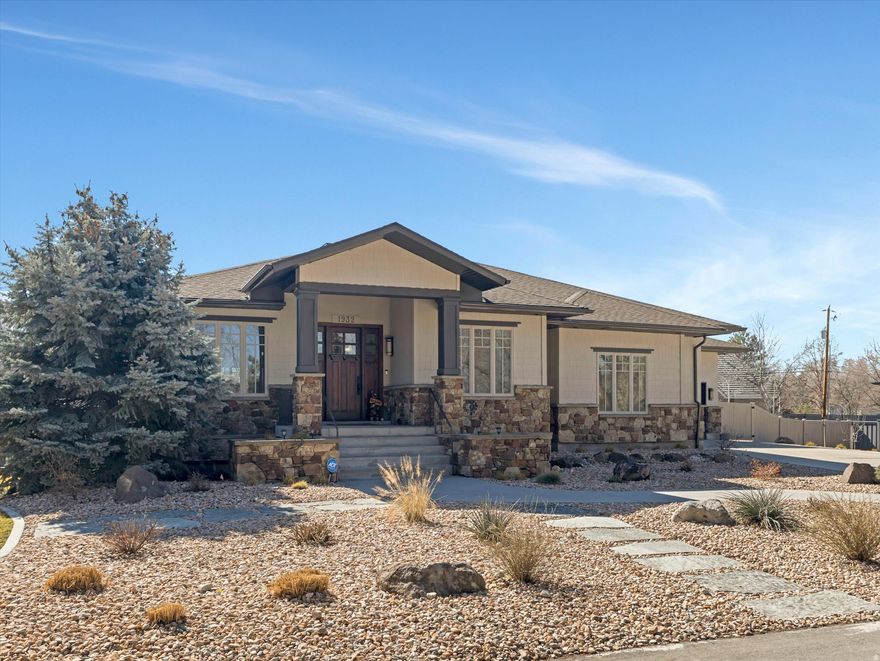 Gorgeous and extensively updated custom rambler on a rare .53 acre estate lot in Holladay's famous Cottonwoods area. Designed for both everyday living and unforgettable entertaining, the property was completely re-landscaped in 2022 with beautiful water-wise xeriscaping, lush lawn areas, a new drip and sprinkler system, a vegetable garden, a charming apple and berry orchard, a shed, refurbished rain gutters with new beneath ground downspouts, an ADT Security System, and new fencing. Outdoor living shines with a rebuilt wraparound deck, two patios, and a new 16 X 35 ft heated, salt chlorinated swimming pool featuring a children's play area and an adult soaking deck just in time for summer! The California-style Craftsman exterior, featuring natural stone accents, has been repainted and re-stained, including the stucco, shake shingles, trim, garage doors, front door, and deck surfaces. There is RV parking and the potential for a pickleball court. Inside you will notice tall ceilings on both levels and refinished wide-plank red oak hardwood floors with a stylish matte finish that flow through the impressive entry foyer, great room, kitchen, dining nook, and hallways. New Karastan carpet with 8-pound memory foam, recessed LED lighting, Norman honeycomb cellular blinds, custom wood blinds, and a complete professional interior repaint elevate every space. The open kitchen and great room create a warm, inviting heart of the home, highlighted by an artisan natural stone fireplace with a solid wood mantel and large sun-filled windows. The chef's kitchen features rich cherry cabinetry, granite countertops, a built-in refrigerator, a new GE Cafe gas cooktop with a convection oven, an additional electric wall oven, a microwave, a Zephyr island hood, and a new Bosch 500 Series dishwasher. Through two separate sets of glass sliding doors with new screens enter the largely covered wrap-around deck with recessed lighting and a sunshade awning perfect for year-round enjoyment of mountain views, sunrises, and sunsets. The thoughtfully designed main floor includes a formal dining room, a dining nook, a den (or optional bedroom), a laundry room with a sink, a spacious secondary bedroom, and a luxurious primary suite. The primary suite boasts private deck access and a spa-like bathroom with a jetted tub, separate shower, double vanity, private commode room, and a large organized walk-in closet. The bright daylight lower level features a wide staircase with an open iron railing, a spacious recreation room with a wet bar or future second kitchen, walkout access to a cement patio, four bedrooms, two bathrooms, a den (office space) with outside windows, and abundant storage including a cool room beneath the porch. One bedroom is a second owner's suite that offers a grand bathroom with a double vanity, shower, and an organized walk-in closet ideal for guests or multi-generational living. The basement could also be used as a mother-in-law apartment. Major system upgrades include two new high efficiency furnaces, two new central air conditioners, a 50-gallon water heater, a home humidifier, an air sanitizer, central vac and a radon mitigation system. The oversized 5-car garage (which includes a tandem space that could serve as a boat bay) provides exceptional storage for vehicles and gear. From this prime address enjoy the walkable lifestyle Holladay is known for along with easy access to shopping, restaurants, parks, top-rated schools, Wasatch Canyons, ski resorts, freeway access, and the Salt Lake International Airport. This exceptional property combining luxury and thoughtful upgrades make it a truly rare opportunity in perhaps Salt Lake City's most desirable location.