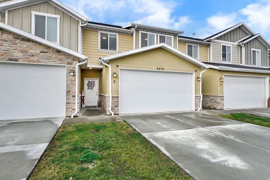 Welcome to this cozy 3-bedroom, 2.5-bath townhome in the Riverbend community! Enjoy a bright open layout, spacious kitchen, and private patio area. Perfect for relaxing or entertaining. The primary suite features a jetted tub for added comfort. Home includes 5 Blink security cameras and extra sound barriers upstairs for peace and privacy. The 2-car garage provides plenty of parking and storage. Conveniently located just minutes from Hill Air Force Base, local restaurants, and shopping. Long-term rentals allowed. Square footage figures are provided as a courtesy estimate only and were obtained from the previous MLS.  Buyer is advised to obtain an independent measurement.