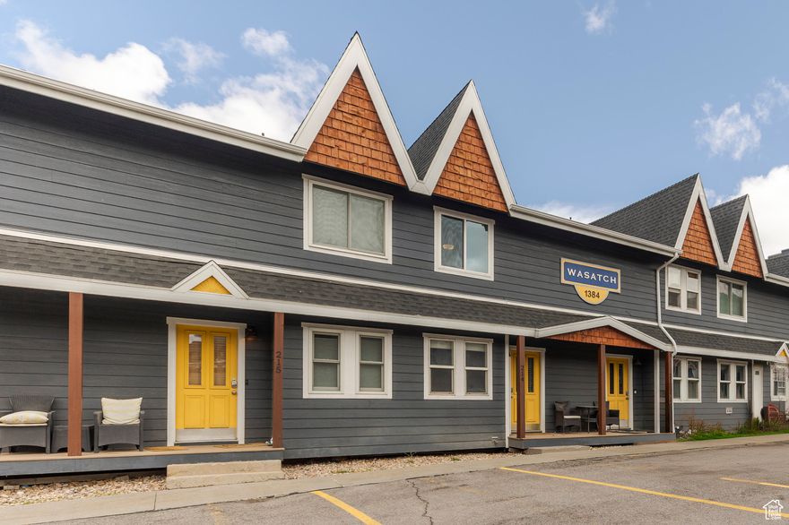 1384 Park Avenue #214 represents Old Town's best 3-Bedroom Value. Light filled, ski resort views and walking distance to PCMR and Old Town's Main Street.  Excellent investment opportunity with great rental history.  Remodeled in 2018. Wasatch townhomes are perfectly situated to enjoy Old Town living at its best. Just two blocks from the base of Park City Mountain Resort, you'll enjoy a direct ski run and mountain views from inside. The floorplan features an efficient use of space with living, kitchen, and dining areas, plus one bedroom and 3/4 bathroom on the main floor. Two bedrooms, a full bathroom, stacked laundry, and storage are upstairs. Although cars are not always necessary due to this central location, two dedicated (and coveted) parking spaces are included. Enjoy quick access to ski, paved walking and biking trails, and just steps from City Park, the free bus transit route, library, shopping, grocery stores, Iron Horse District, and Main Street, this is where Park City's Historic Old Town and year-round lifestyle begins! Call to book a showing today, a must see.