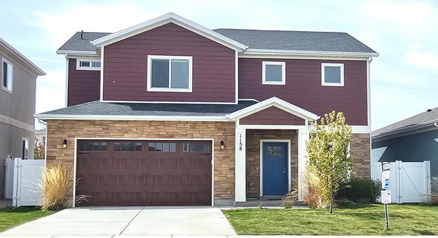 Price Improvement! Beautifully designed 4-bedroom, 2.5-bathroom home offering 1,959 sq. ft. of thoughtfully planned living space in a convenient Heber location. From the moment you enter, you'll be impressed by all the upgrades, including: *20-foot vaulted ceiling entryway* *Laminate flooring throughout**Tile backsplash**Extra kitchen cabinets**Valor Shades**Blackout curtains in Primary Bed**Extended cement patio**Covered Patio with lights and a fan**Smurf tubing* These upgrades provide a modern look with easy maintenance. Bathrooms are finished with tile flooring. The kitchen is well-thought-out for everyday living and entertaining, complete with a convection oven and ample workspace. Washer and dryer are included, adding extra value and convenience for the new homeowner.  The home has fantastic views of the surrounding mountains and is ideally situated near schools and shopping centers. Easy access to a community walking path and a nearby park. With its functional layout, modern finishes, and prime location, this home offers comfort, convenience, and lifestyle appeal all in one exceptional package.    Square footage figures are provided as a courtesy estimate only and were obtained from county records.  Buyer is advised to obtain an independent measurement.