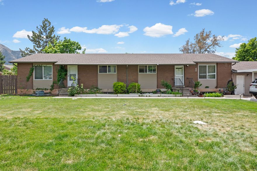 Duplex in a prime Millcreek location offering stable monthly income ($4,800 total) with strong upside potential. Situated in a highly desirable area with convenient access to canyon recreation, freeways, shopping, and dining, this property presents a compelling investment opportunity. Unit A is leased at $2,400 (tenant pays utilities) and offers a clear path for renovation and rent repositioning, or the option to retain a long-term tenant of 20 years for stable income. Unit B is leased at $2,400 (tenant pays utilities) and was fully renovated in 2023. Major improvements include a newer roof, siding, windows, HVAC, and added insulation. Unit A includes an attached 2 car garage, Unit B includes 2 covered carports. Unit A is rented month to month and allows a buyer to explore options. Unit B is in a two year lease that expires end of May 2027. In an effort to protect tenant privacy, showings will be permitted after an accepted offer is in place. Two-year rental history attached in MLS documents.