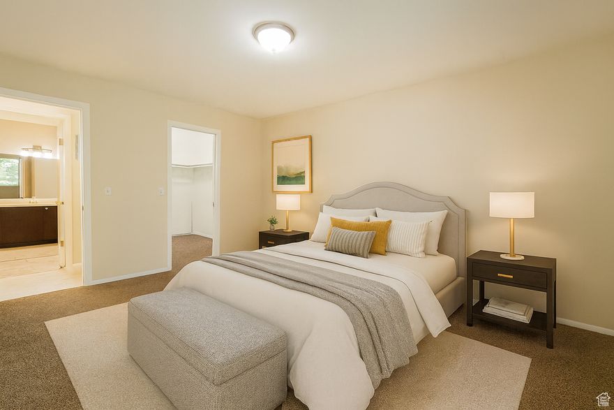 Affordable Roy condo just minutes from Hill AFB! Enjoy your own private balcony, a spacious walk-in closet, and fresh carpet and paint that make this home move-in ready. With two bedrooms, one bath, free storage, and low-maintenance living through the HOA, it's a smart choice for first-time buyers or investors. Conveniently located 15 minutes from Weber State University, the Bonneville Shoreline Trail, and I-15 for easy commuting. Some photos include virtual staging to help visualize the space.