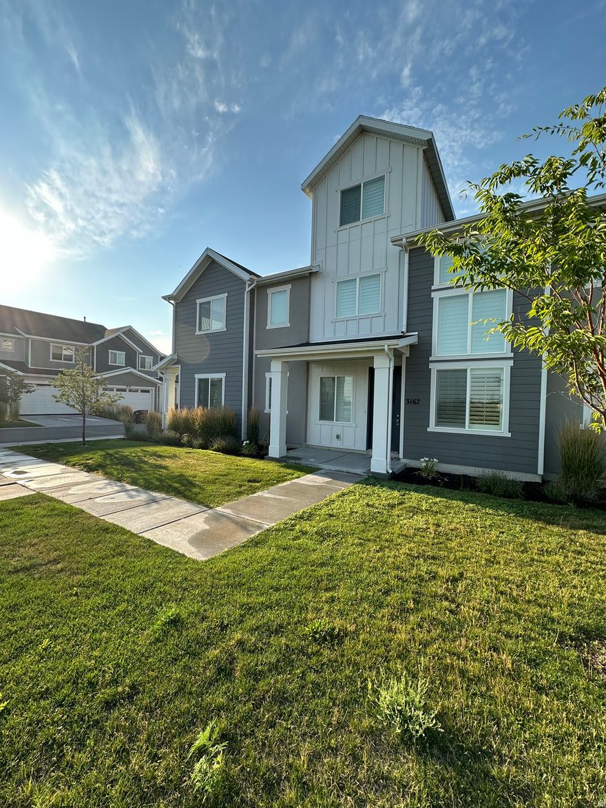 This gently lived in townhome, feels brand new! Built by Woodside homes so you can expect quality construction/upgrades, and tons of natural light. A soaring two-story great room with large windows, tall ceilings and the ample square footage that includes 4 large bedrooms and 2.5 baths make this feel less like a townhome and more like a single family home. Situated in one of the best locations in the community, with green space  and community parking right out your front door. With thoughtful design choices and neutral colors throughout including; granite counter tops, real wood cabinets, plantation shutters, as well as upgraded laminate and carpet. The kitchen with warm wood cabinets, gas oven/range, stainless steel appliances, and ample prep space is a great place to work on your cooking skills. Curl up with a book in front of the fireplace with custom built in surrounds! The primary suite features a large walk in closet and on-suite bathroom with double vanities. The Salt Point community is quiet, safe, well maintained, pet friendly and centrally located, near Riverdale Rd for easy shopping and dining.  Square footage figures are provided as a courtesy estimate only. Buyer and buyer's agent to verify all information contained in listing.