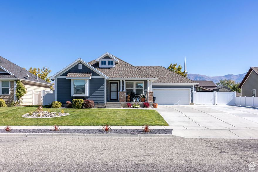 Come see this beautifully cared-for home in Tremonton! The open layout is filled with natural light, giving the space a warm, welcoming feel. You'll appreciate the generously sized bedrooms, smart floor plan, and plenty of extra parking for guests, trailers, or toys! Buyer and Buyers Agent to verify all information.