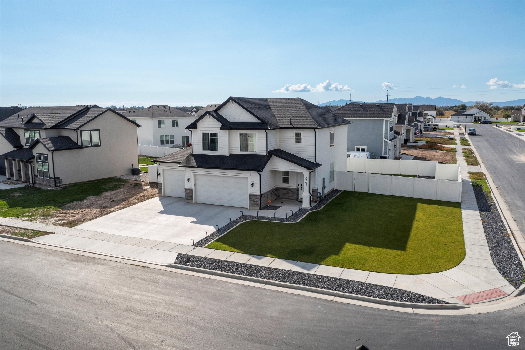 Welcome to a quiet neighborhood with mountain views. This beautiful home was originally built two years ago, and the Seller's did several upgrades in the design center. Quartz counter tops, three car garage, LVP flooring just to name a few. The primary bedroom is large, with a beautiful primary bath, and walk in closet as well. The fully fenced backyard is private and has mountain views that will take your breath away. Schedule your private showing today!