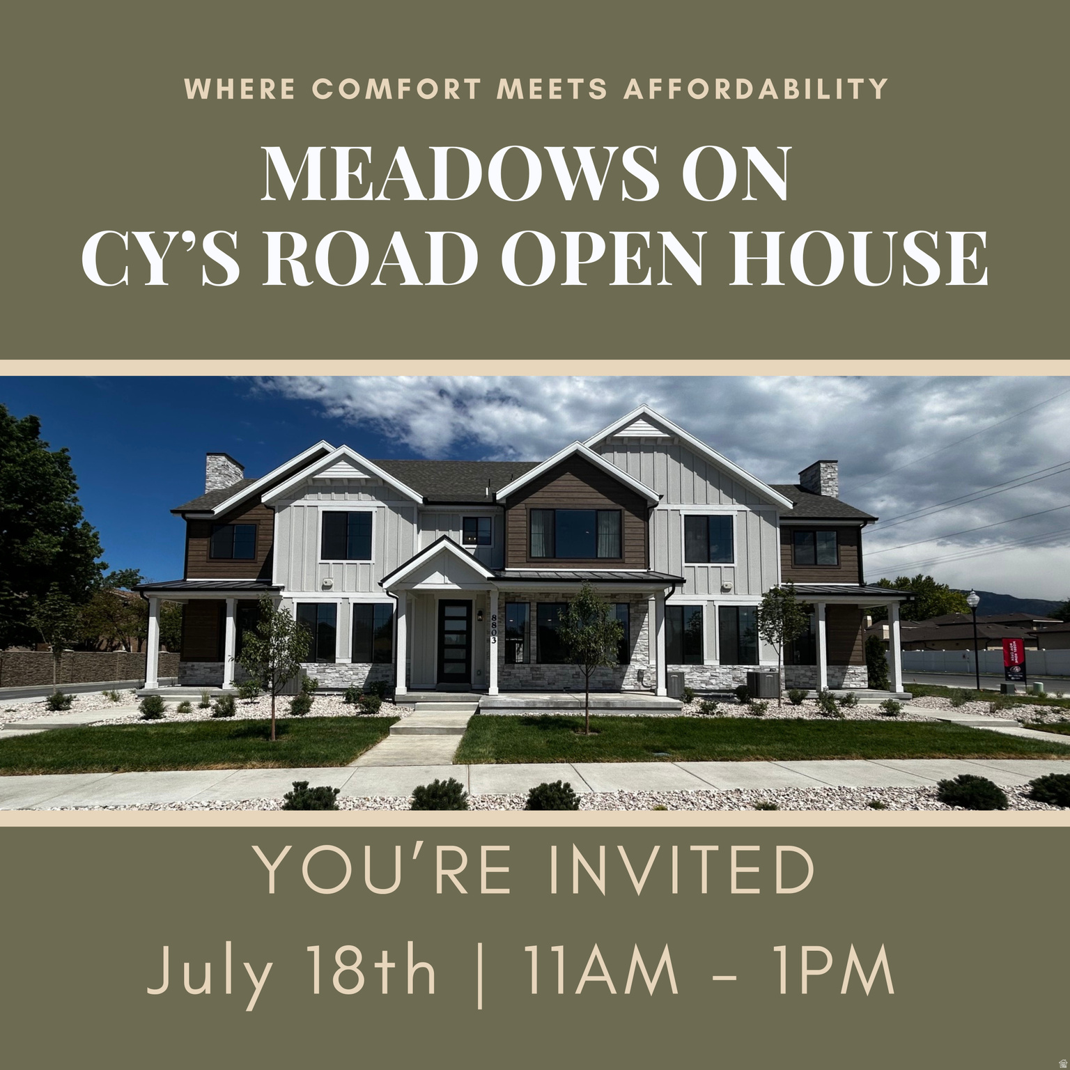 Open House Invitation. Providing details for a property viewing event