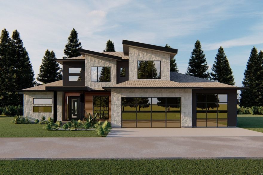 Welcome to Suncrest - a custom-built modern luxury home designed for elevated mountain living. Spanning 4,506 sq. ft., this residence offers 7 bedrooms and 3.5 baths, including a fully finished basement apartment with its own entrance, 3 bedrooms, 1 bath, second kitchen, and laundry. The main and upper levels feature 4 bedrooms, 2.5 baths, and expansive open-concept living spaces with floor-to-ceiling windows, sleek modern finishes, and a 3-car garage. Buyers have the rare opportunity to select custom finishes throughout the build, ensuring a personalized touch. Completion is anticipated in May 2026, making this a perfect opportunity to secure your future dream home in the highly sought-after Suncrest community. Certain photos may be AI-generated renderings and are conceptual only. They are provided to illustrate potential design and are not guaranteed to represent the final product. Buyers should verify all finishes and features with the builder.